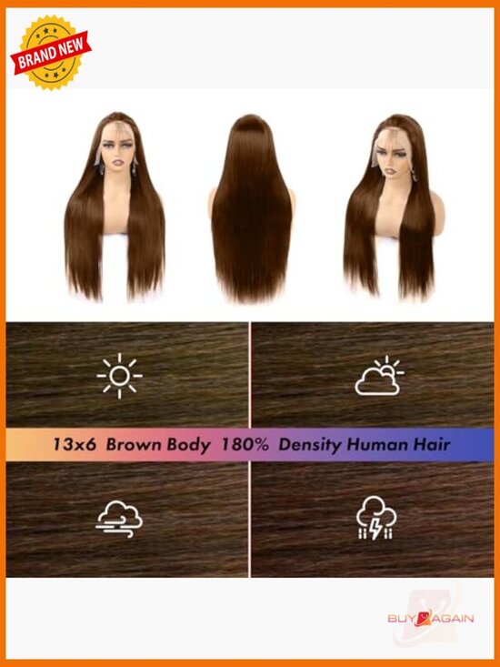 26 Inch Straight Human Hair Wig 13x6 HD Lace Front Glueless Pre Plucked 180%